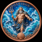 Poseidon - Griechische Mythologie – 1 oz Kupfermedaille