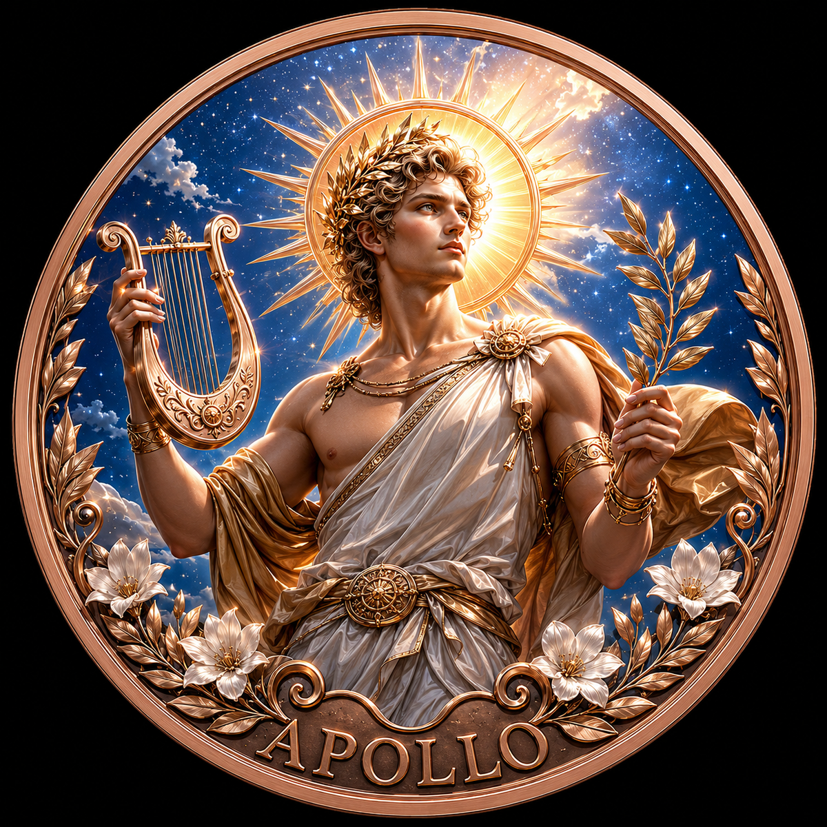 Apollo - Griechische Mythologie – 1 oz Kupfermedaille