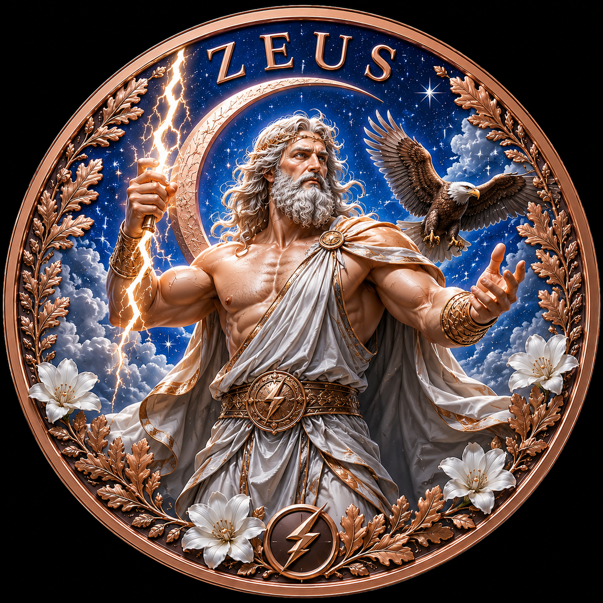 Zeus - Griechische Mythologie – 1 oz Kupfermedaille