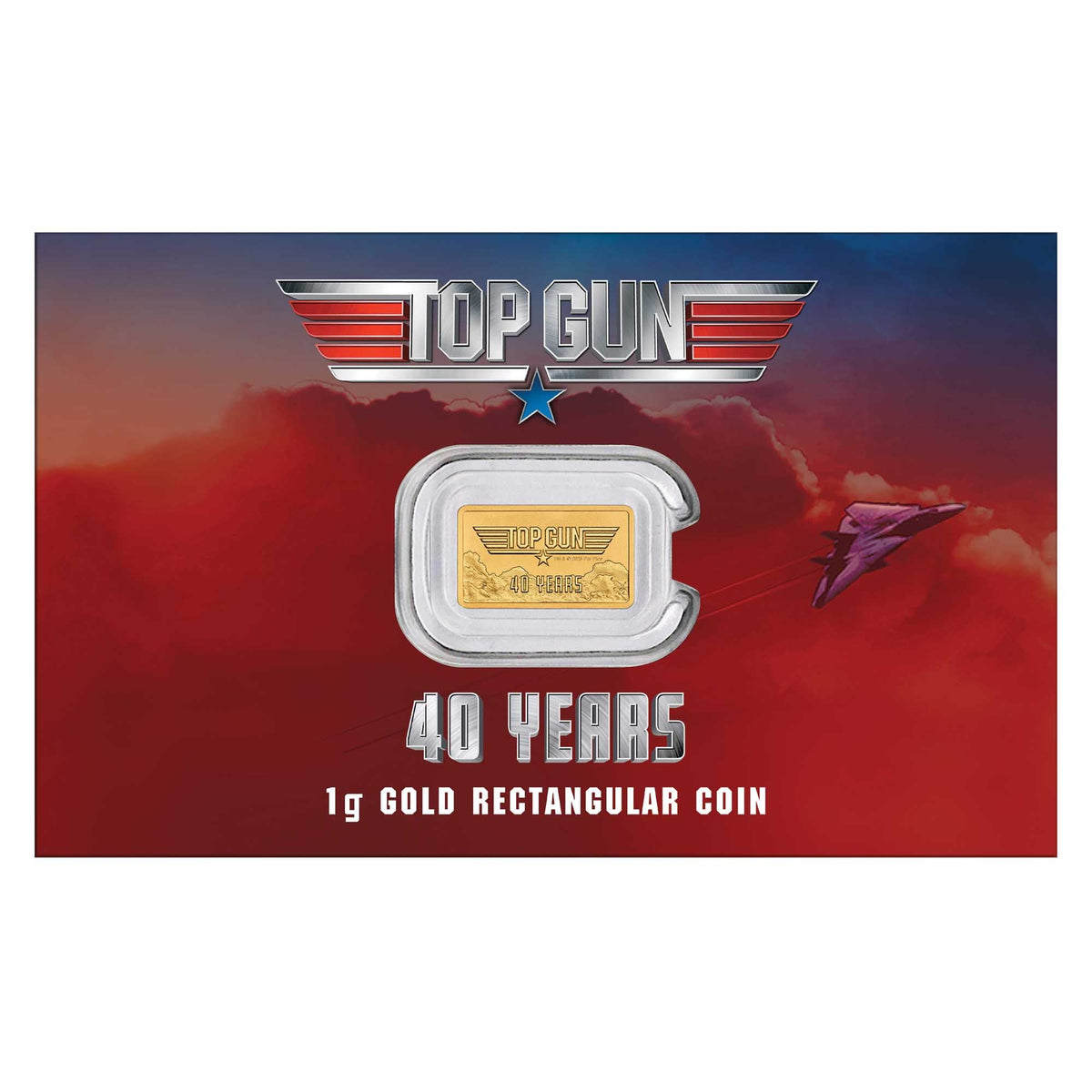Top Gun 40 Jahre 2026 – 1-g-Goldmünze in der illustrierten Sammlerkarte