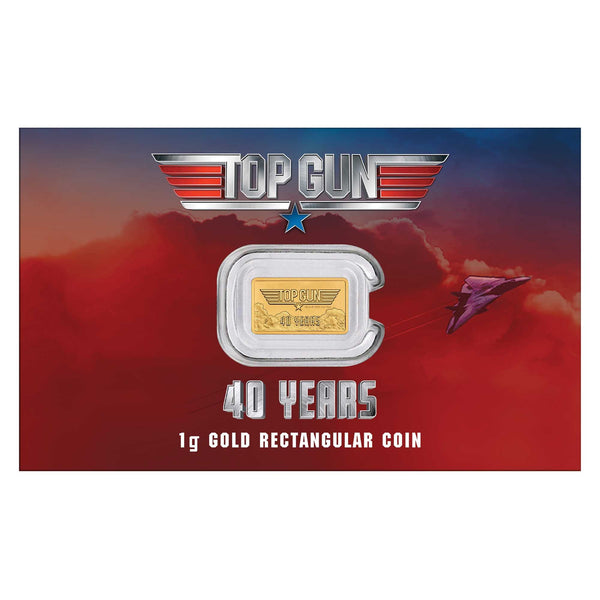 Top Gun 40 Jahre 2026 – 1-g-Goldmünze in der illustrierten Sammlerkarte