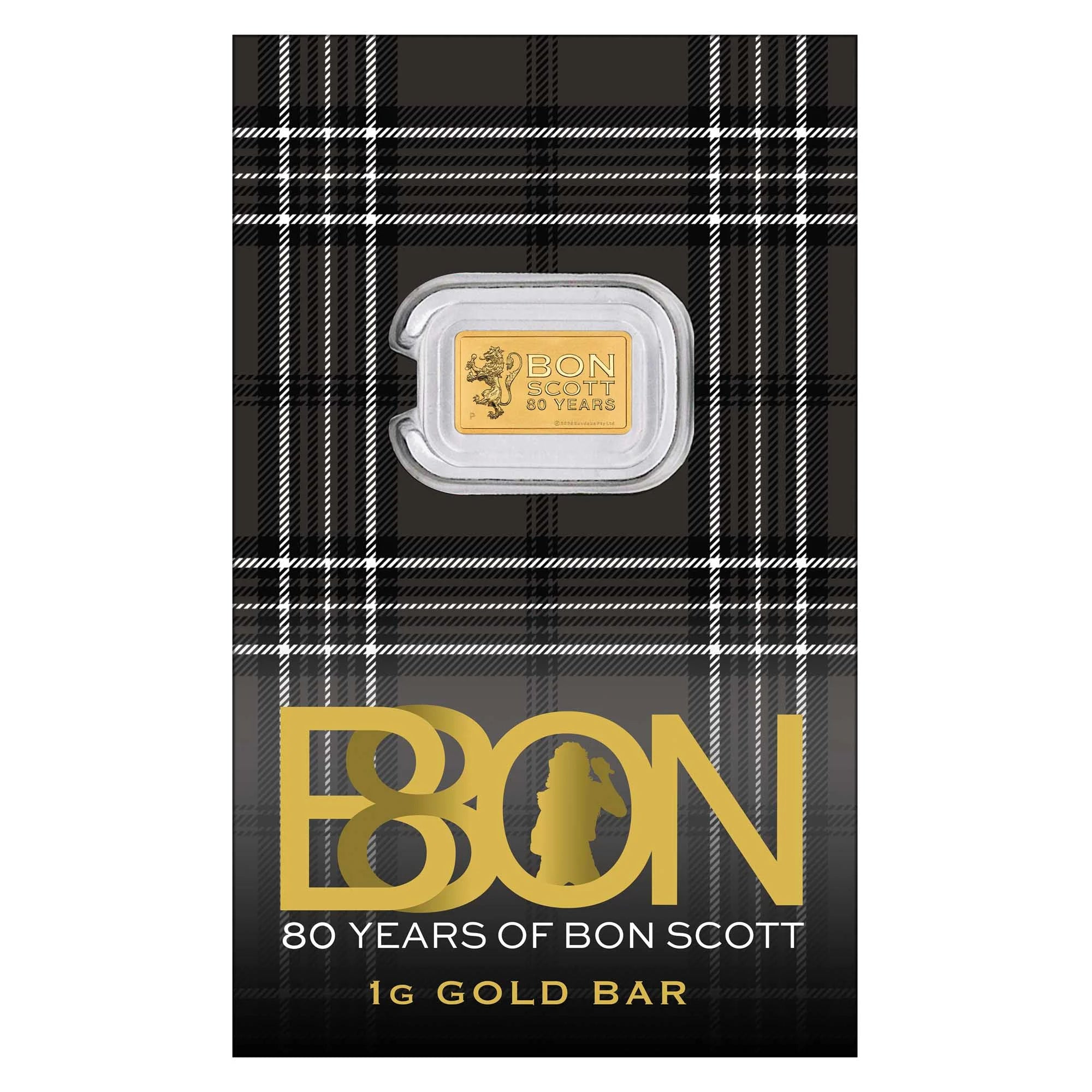 Goldbarren 1 g – Bon Scott 2026 | Au .9999 | Perth Mint | Australien**
