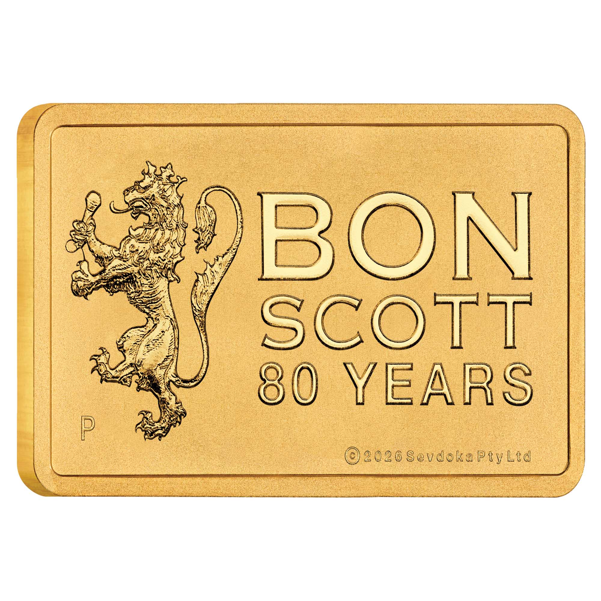 Goldbarren 1 g – Bon Scott 2026 | Au .9999 | Perth Mint | Australien**