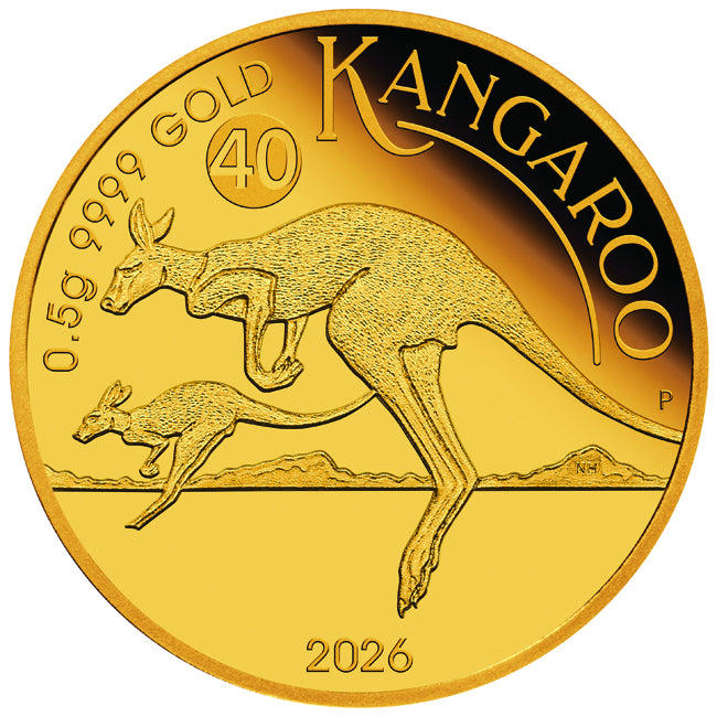 Australien Känguru Mini Roo 0,5g Gold 999,9 Polierte Platte 2026 – Perth Mint**