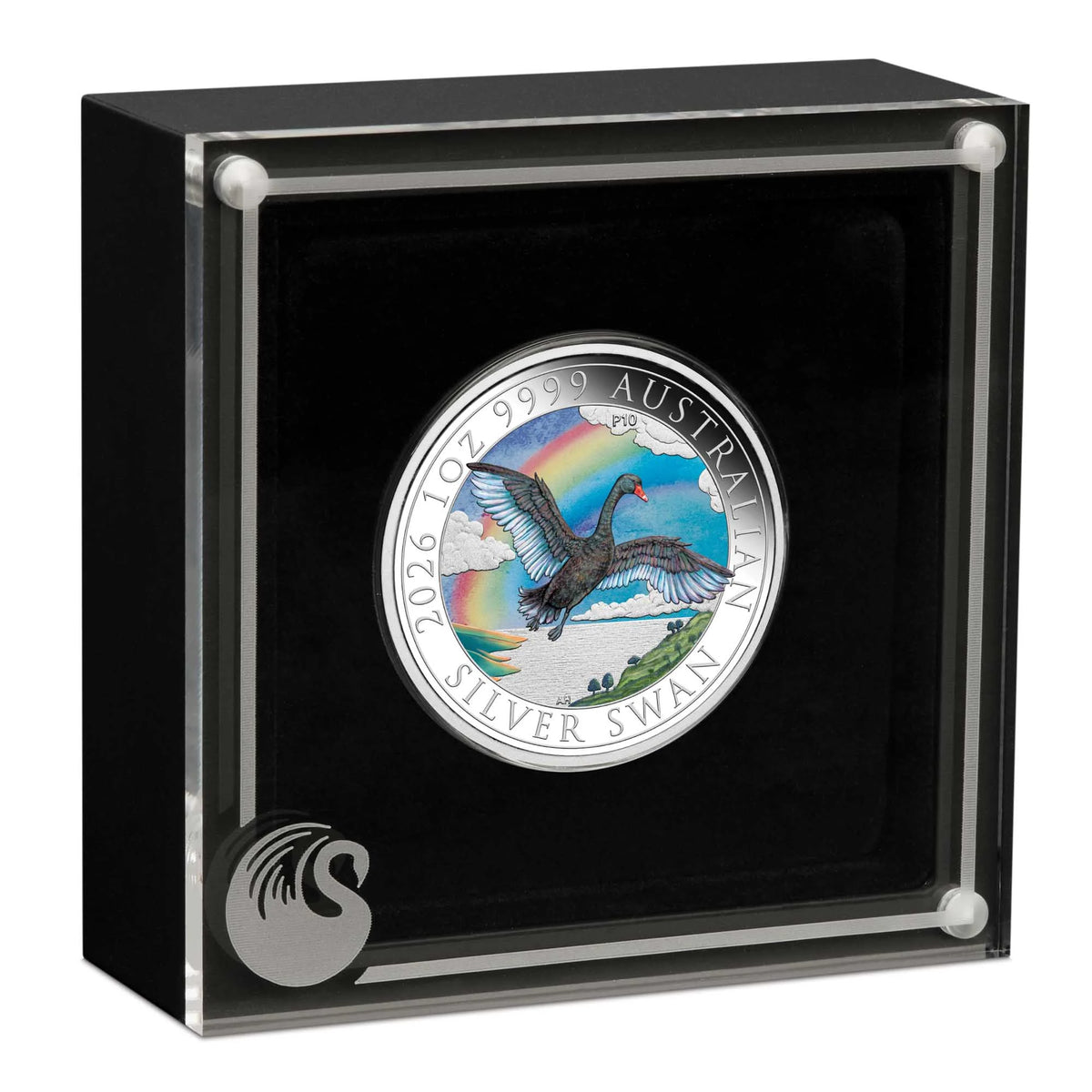 Australischer Schwan 2026 – ANDA Coin Show Perth | 1 oz Silbermünze | Ag .999 | Proof Color | The Perth Mint
