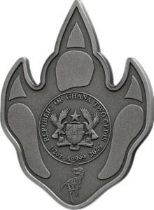 Footprint T-Rex 2026 – 1/2 oz Silbermünze | Rückseite | MM-Edelmetalle