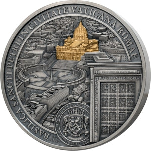 P. de Greef – San Pietro in Vaticano 2025 – 1 kg Silbermünze | Rückseite | MM-Edelmetalle