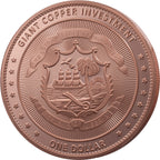 EAGLE Giant Copper Investment 5 Oz Copper Coin