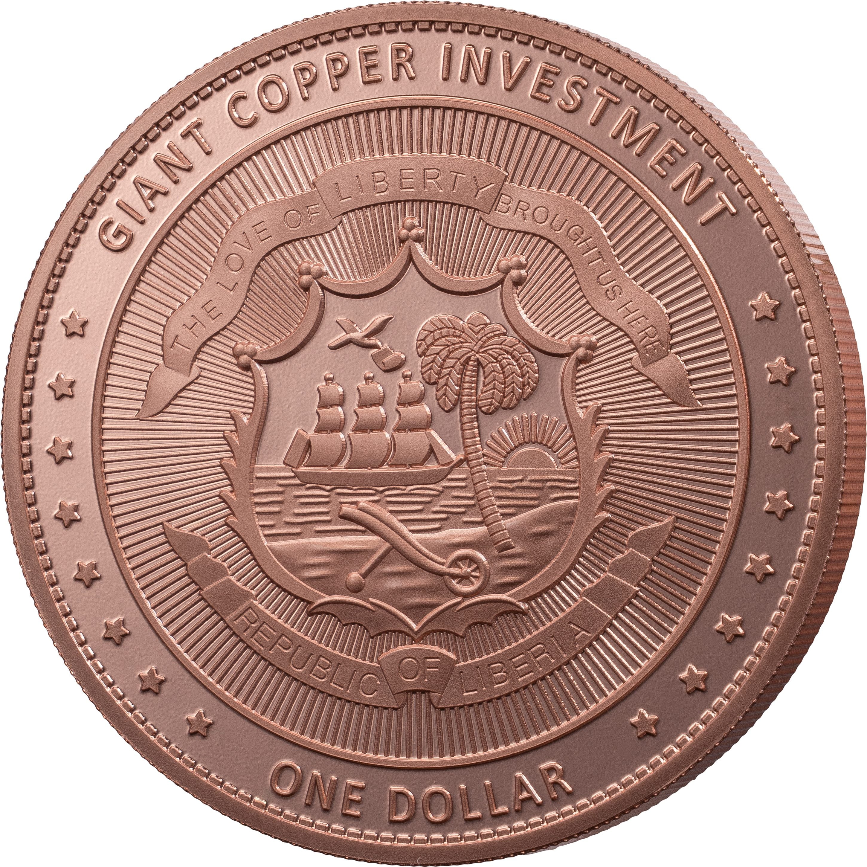 EAGLE Giant Copper Investment 5 Oz Copper Coin