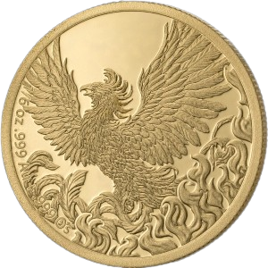 GoldX – Osmium Phoenix 2026 – 1/6 oz Goldmünze | Vorderseite | MM-Edelmetalle