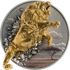 Dynamic Dimension – Lion 2026 – 5 oz Silbermünze | Vorderseite | MM-Edelmetalle