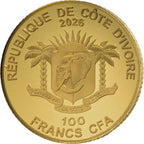 Trésors des Animaux – Eagle 2026 – 1 g Goldmünze | Rückseite | MM-Edelmetalle
