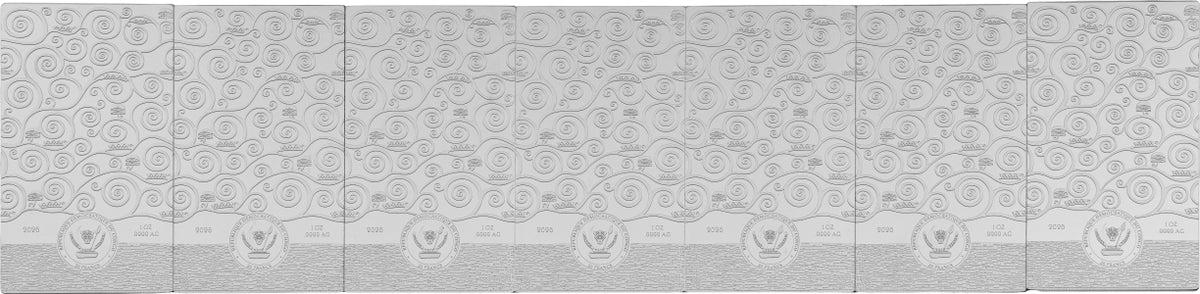 Edgeless Minting – Stoclet Frieze 2026 – 7 x 1 oz Silbermünze | Rückseite | MM-Edelmetalle