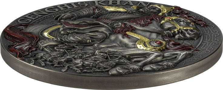 Great Commanders – Genghis Khan 2026 – 5 oz Silbermünze | Rückseite | MM-Edelmetalle