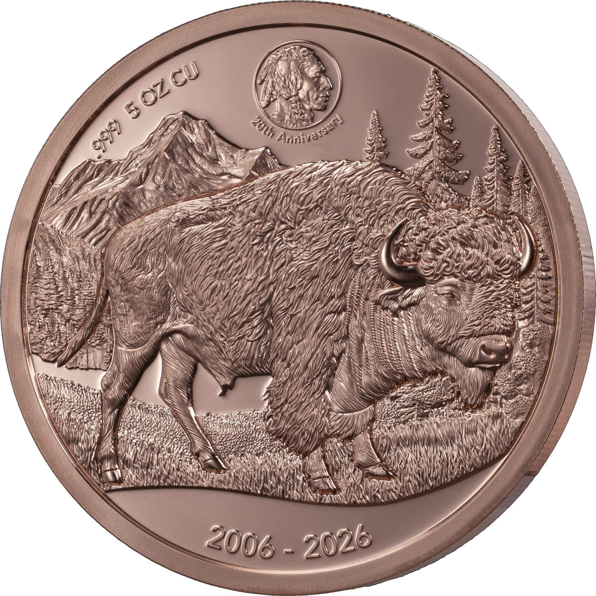 Investor’s Copper Titans – Buffalo 2026 – 5 oz Kupfermünze | Vorderseite | MM-Edelmetalle