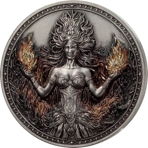 Four Elements – Fire 2026 – 1 oz Silbermünze | Vorderseite | MM-Edelmetalle