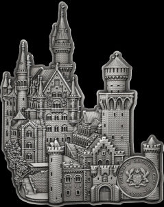 Monuments – Neuschwanstein 2026 – 1 oz Silbermünze | Vorderseite | MM-Edelmetalle