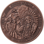 Native Americans – History of Sioux seduction Subscription 2027 – 3 oz Kupfermünze | Rückseite | MM-Edelmetalle