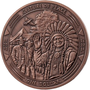 Native Americans – History of Sioux seduction Subscription 2027 – 3 oz Kupfermünze | Rückseite | MM-Edelmetalle