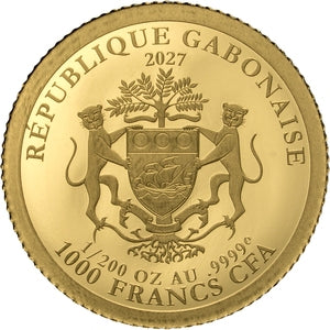 Guardian Angel – Schutzengel im roten Samtbeutel 2027 – 1/200 oz Goldmünze – Ansicht 2