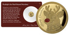 Rudolph – Rentier mit Rubinstaub 2026 – 1/100 oz Goldmünze – Produktansicht