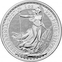 Britannia 2027 30. Jubiläum – 1 oz Silbermünze – Produktansicht 1 – MM Edelmetalle