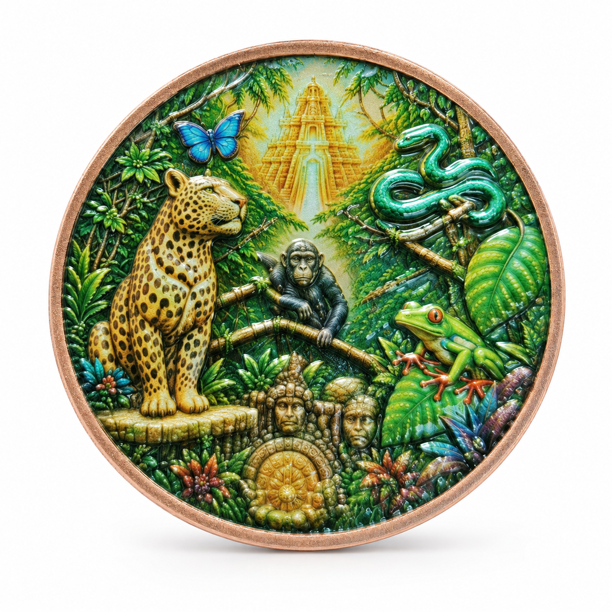 The Emerald Temple 2026 – 1 oz Kupfermedaille | Cu .999 | Koloriert | MM Signature