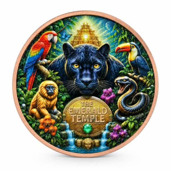 The Emerald Temple 2026 – 1 oz Kupfermedaille | Cu .999 | Koloriert | MM Signature