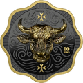 Malta Maltese Ox 2 oz Silber 2025 - High Relief vergoldet