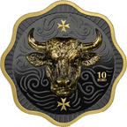Malta Maltese Ox 2 oz Silber 2025 - High Relief vergoldet