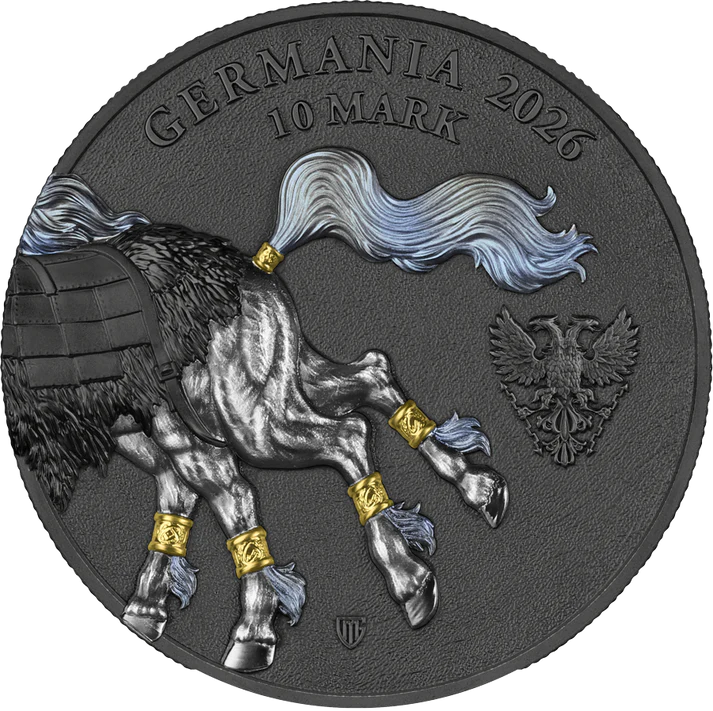 Silbermünze 2 oz – Sleipnir Ultra Double High Relief 2026 | Germania Beasts | Ag .9999 | Limitiert 999 Stück