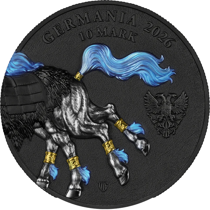 Silbermünze 2 oz – Sleipnir Ultra Double High Relief 2026 | Germania Beasts | Ag .9999 | Limitiert 999 Stück