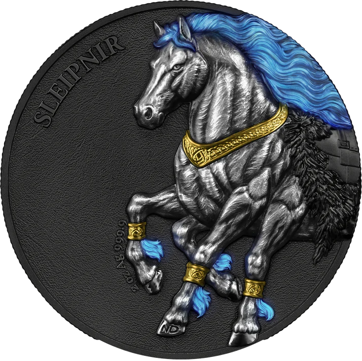 Silbermünze 2 oz – Sleipnir Ultra Double High Relief 2026 | Germania Beasts | Ag .9999 | Limitiert 999 Stück