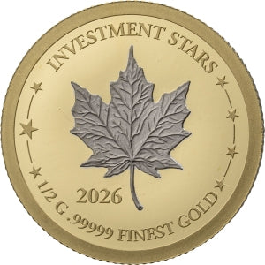 Investment Stars 2026 – 0,5 g Goldmünze | Produktbild 7 | MM-Edelmetalle