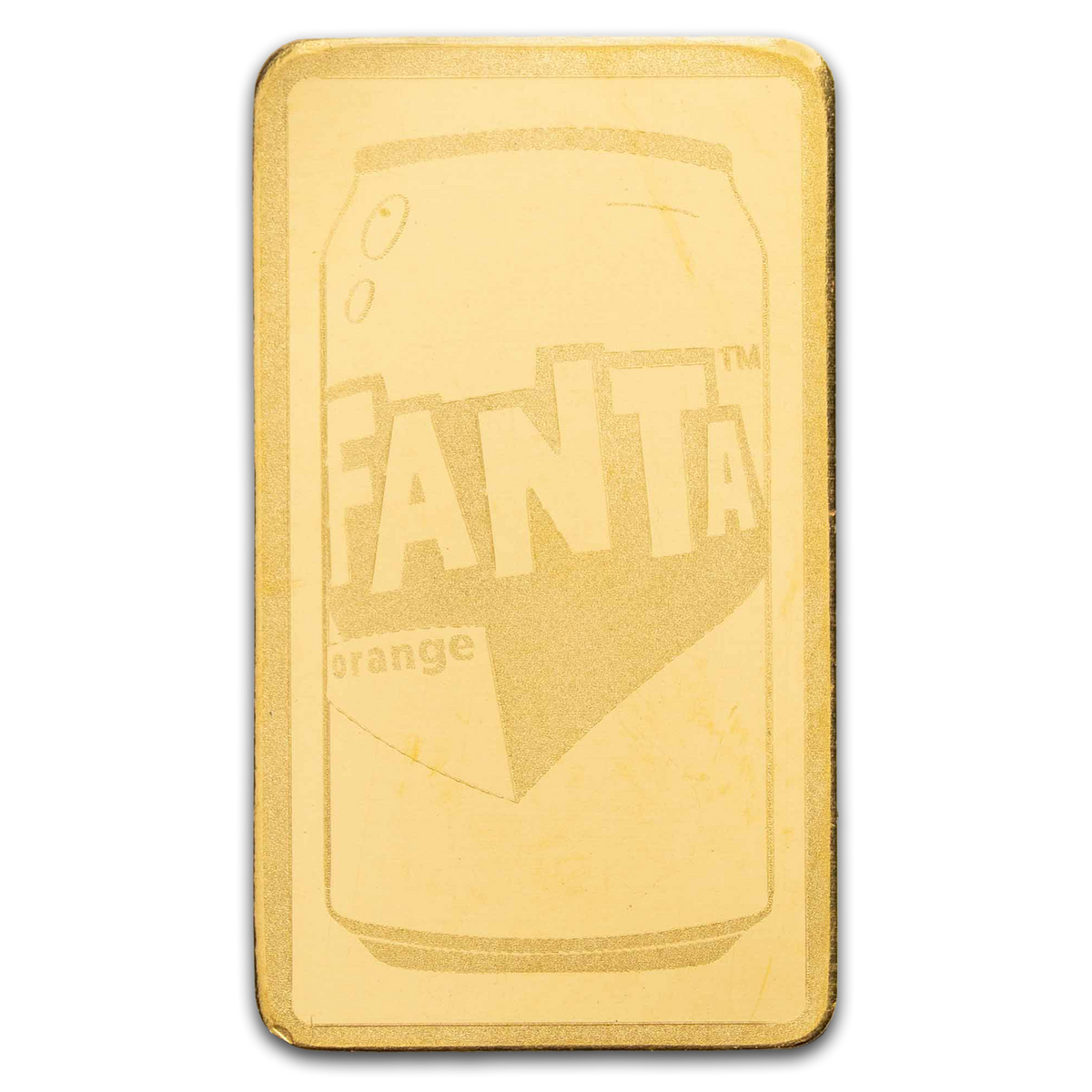 PAMP Fanta 2026 – Detailansicht der Motivseite des 1-g-Goldbarrens