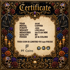 Kupfermedaille 1 kg – Grim Reaper: Día de Muertos 2026 | 3D & Colors | Cu .999 | Limitiert 249 Stück