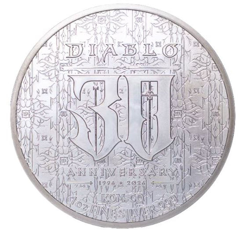 Diablo 30th Anniversary 2026 Silbermedaille in Kunststoff-Schutzkapsel | KOMSCO Mint Südkorea
