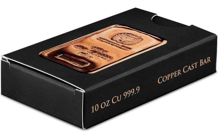 Kupferbarren 10 oz – Germania Mint | Cu 999,9 | 311 g Feinkupfer