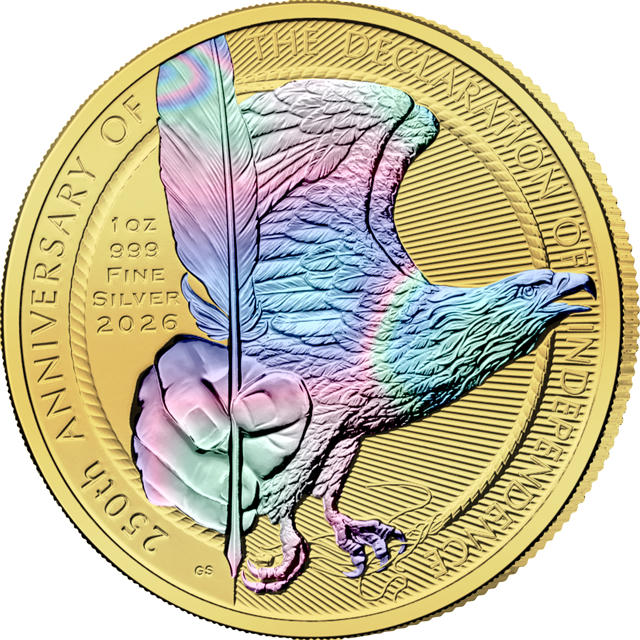 Golden Holographic – 1 oz American Declaration 2026 – Produktansicht