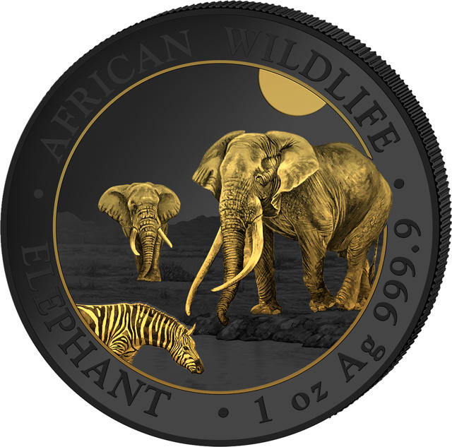 Golden Enigma – 1 oz Elephant – Sammlermünze | Vorderseite | MM-Edelmetalle