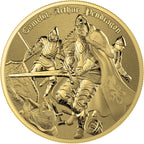 Arthur Pendragon – Camelot | 1 oz Silbermünze | Ag .9999 | 24k Vergoldet | BU | Niue 2023*