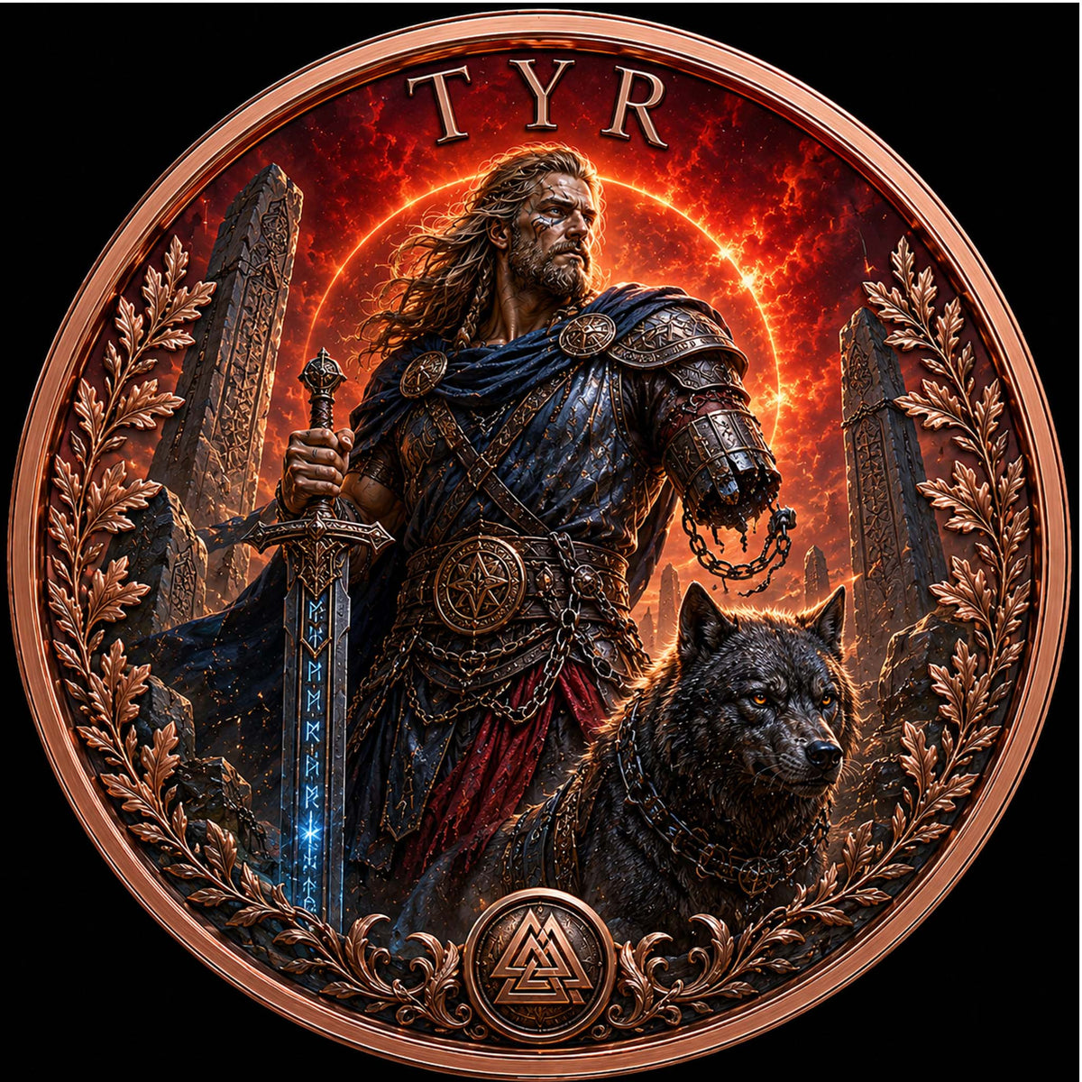 Tyr - Nordische Mythologie – 1 oz Kupfermedaille