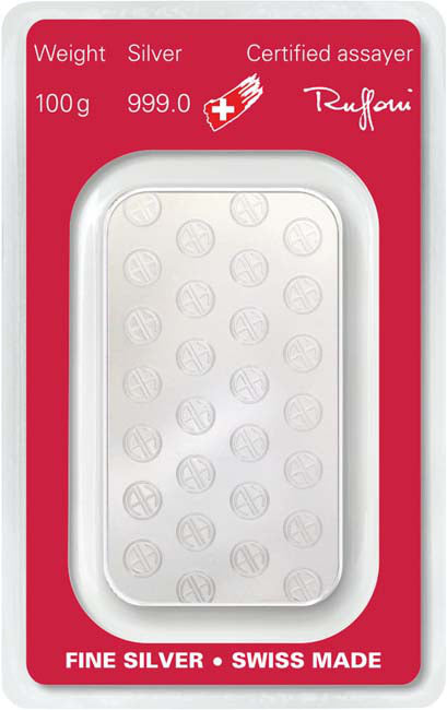 Silberbarren 100 g – Argor-Heraeus | Ag .999 | Schweiz