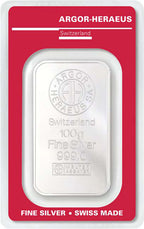 Silberbarren 100 g – Argor-Heraeus | Ag .999 | Schweiz