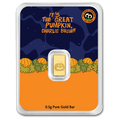 Peanuts It's the Great Pumpkin 60 Jahre 2026 – 0,5-g-Goldbarren in Verpackung