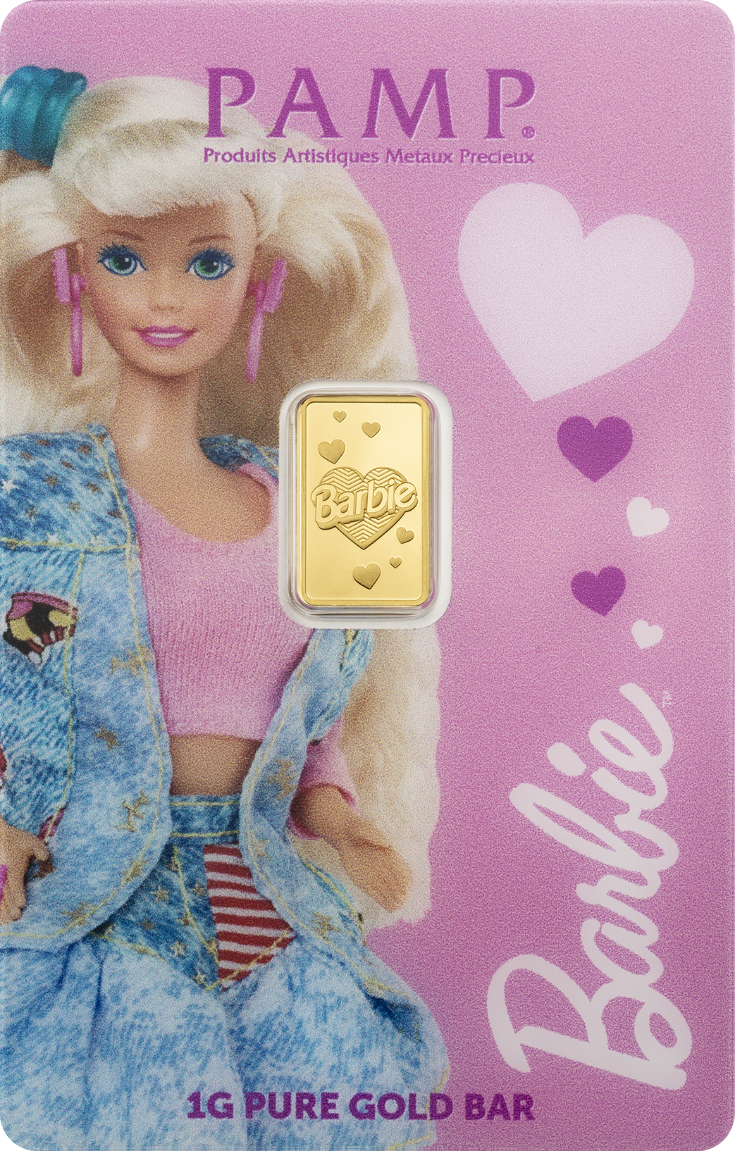 Goldbarren 1 g PAMP Barbie Au999.9 Iconic Barbie Valentines Day**
