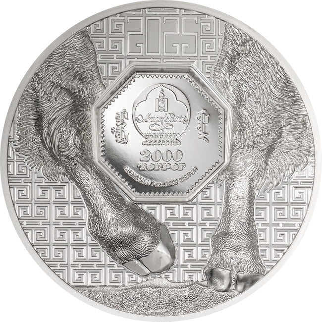 BISON - Mongolei 2025 - 3 Oz Silber PP Proof - Ultra High Relief