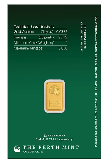 Dune – House Atreides | Goldbarren 1 g | Au .9999 | Perth Mint | Australien 2026**