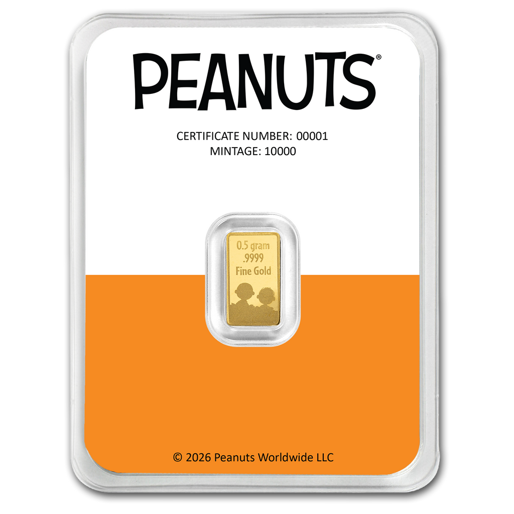 Peanuts Great Pumpkin 2026 – PAMP Goldbarren mit Snoopy Motiv