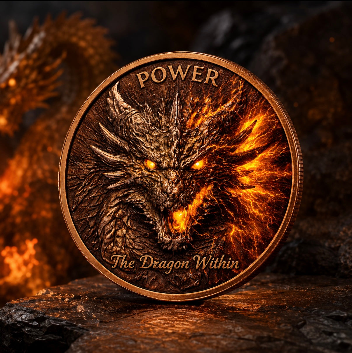DRAGON Virtues Series 1 Oz Copper Round Italy 2026
